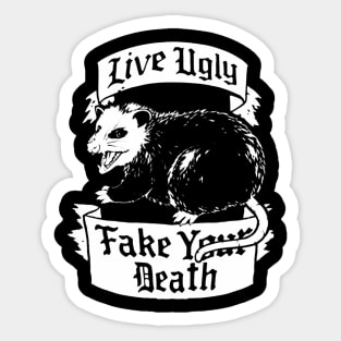 Live Ugly Possum Sticker